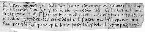 Old English charter