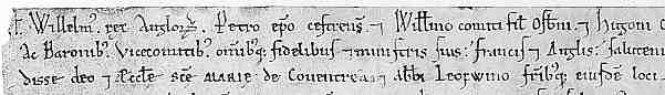 script of charter of William I
