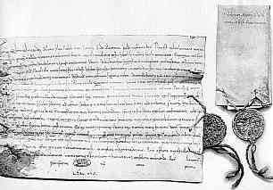 letter close of Pope Clement III